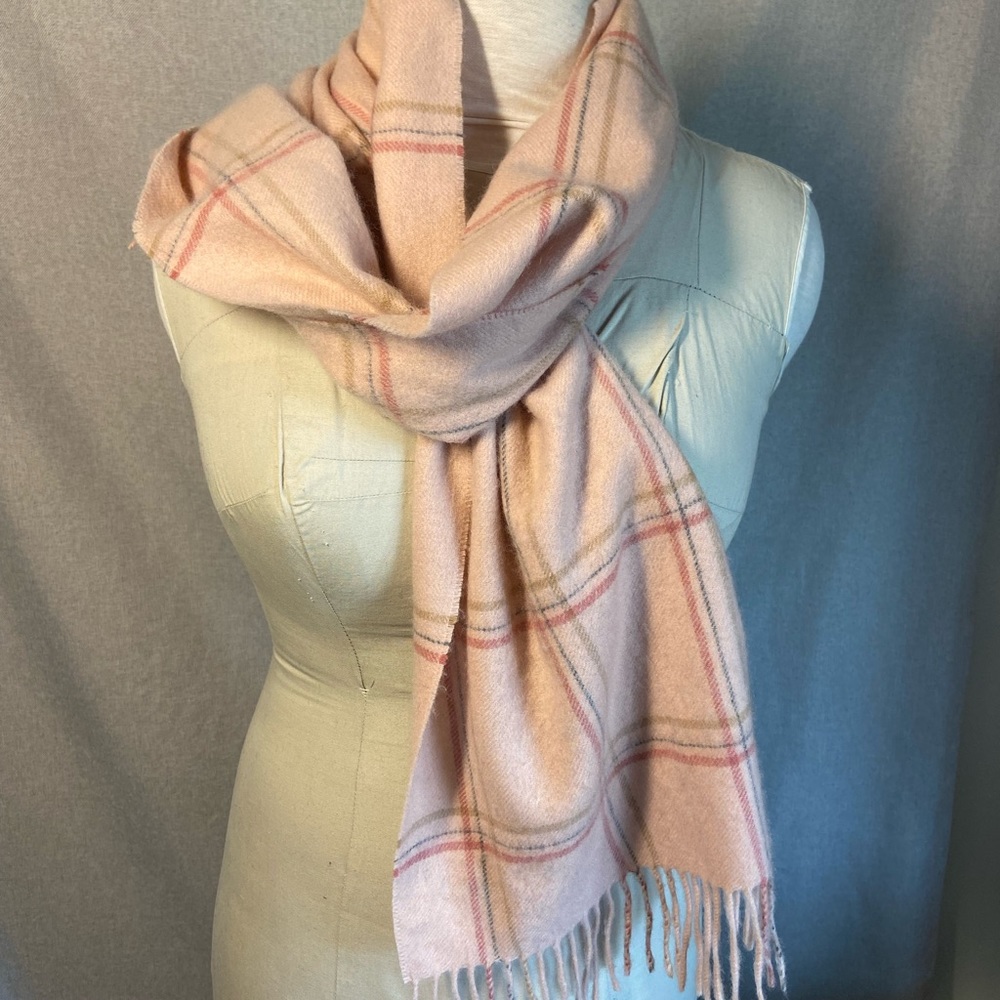 Louisa Perini Womens Multi Colored 100% Cashmere Fringe Scarf
